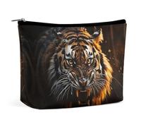 QWHJK Borsa cosmetica da viaggio, borsa da viaggio con stampa tigre feroce, borsa da viaggio semplice, borsa cosmetica per borsa, borsa per cosmetici, tigre feroce, taglia unica