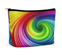 QWHJK Borsa da viaggio per cosmetici, con stampa a spirale arcobaleno, borsa da viaggio, semplice borsa per cosmetici, borsa per cosmetici, borsa per cosmetici, a spirale arcobaleno, taglia unica
