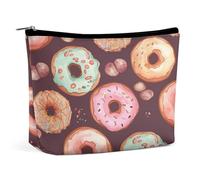 QWHJK Borsa da viaggio per cosmetici, con stampa di ciambelle, borsa da viaggio semplice per cosmetici, borsa per cosmetici, borsa per cosmetici, graziose ciambelle, taglia unica