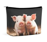 QWHJK Borsa da viaggio per cosmetici, con stampa di simpatici maiali, borsa da viaggio, semplice borsa per cosmetici, borsa per cosmetici, borsa per cosmetici, borsa per cosmetici, con maialini carini