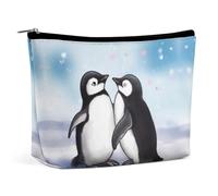 QWHJK Borsa da viaggio per cosmetici, con stampa "I Love Penguins", borsa da viaggio portatile, semplice borsa per cosmetici, borsa per cosmetici, borsa per cosmetici, borsa per cosmetici, borsa per