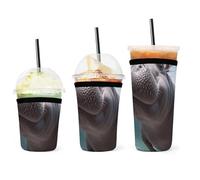 QWHJK Copertura per tazza d'acqua, maniche per tazza con stampa ippopotamo per bevande calde, semplice copertura per tazza d'acqua, maniche per tazze da caffè riutilizzabili