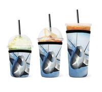 QWHJK Copertura per tazza d'acqua, stampa aeroplano volante, maniche per bevande calde, semplice copertura per tazza d'acqua, maniche per tazze da caffè riutilizzabili