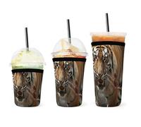 QWHJK Copertura per tazza d'acqua, stampa tigre malese, per bevande calde, semplice copertura per tazza d'acqua, maniche per tazze da caffè riutilizzabili