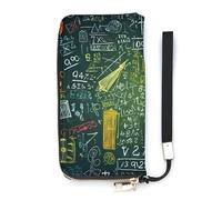 QWHJK Portafoglio minimalista da uomo, stampa di domande matematiche, portafoglio bifold carino, portafoglio da viaggio da donna, domanda di matematica, 20 x 10,5 cm, moderno