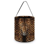 QWHJK Sacchetti per caramelle, con stampa leopardata, secchiello riutilizzabile per caramelle, borsa alla moda per caramelle, raffigurante un leopardo, taglia unica