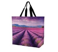 QWHJK Shopping Tote Bag,Lavanda Campi Stampa Bulk Tote Borse,Crossbody Tote Bag,borse della spesa riutilizzabili