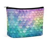 QWHJK Trousse da viaggio, borsa da viaggio con stampa di squame di sirena sfumate, borsa da viaggio, semplice borsa per cosmetici, borsa per cosmetici, borsa per cosmetici, scaglie di sirena da sogno