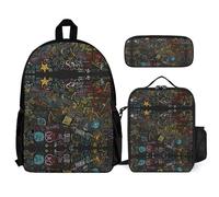 QWHJK Zaino multi-tasca, zaino da palestra con stampa matematica, zaino da campeggio, zaino portatile, zaino da lavoro da donna