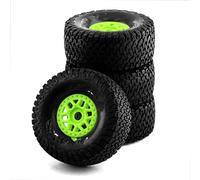 QWHTYO Auto RC Ruote Pneumatici Compatibile con ARRMA per Mojave per FS off-Road Buggy RC Car 4 Pezzi 138mm 1/7 Desert Short Course Truck Tire 17mm Wheel Hex(Green)