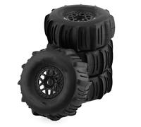 QWHTYO Auto RC Ruote Pneumatici Compatibile con ARRMA per Mojave per TRAXXAS per UDR 1/7 off-Road per Buggy 138mm per Desert Short Course Truck Sand Tire 17mm Wheel Hex(Black)