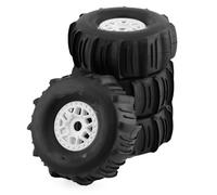 QWHTYO Auto RC Ruote Pneumatici Compatibile con ARRMA per Mojave per TRAXXAS per UDR 1/7 off-Road per Buggy 138mm per Desert Short Course Truck Sand Tire 17mm Wheel Hex(White)
