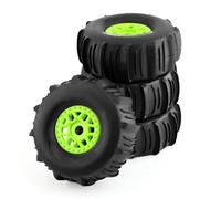 QWHTYO Auto RC Ruote Pneumatici Compatibile con ARRMA per Mojave per TRAXXAS per UDR 1/7 off-Road per Buggy 138mm per Desert Short Course Truck Sand Tire 17mm Wheel Hex(Green)