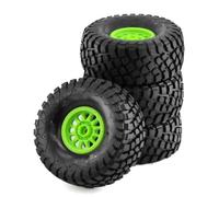 QWHTYO Auto RC Ruote Pneumatici Compatibile con ARRMA per Mojave per TRAXXAS per UDR 1/7 RC Auto 138mm off-Road per Buggy per Desert Short Course Truck Tire 17mm Wheel Hex(Green)