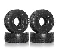 QWHTYO Auto RC Ruote Pneumatici Compatibile con Axial per SCX10 per PRO per Capra per Traxxas per TRX4 D90 1/10 RC Crawler Car 120mm 1.9 "Gomma in Gomma Morbida Ruota per Pneumatici