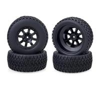 QWHTYO Auto RC Ruote Pneumatici Compatibile con Redcat per HSP per HPI per Traxxas per Losi 4 Pezzi 1:10 115mm RC Auto Camion 110mm Short Course Truck Cerchione E Pneumatico(ColorC)