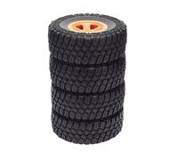 QWHTYO Auto RC Ruote Pneumatici Compatibile con Remo RP2046 per Huanqi 727 per Slash 1:10 Camion A Percorso Breve per Modellini di Auto Che Corrono per Strada per Pneumatici per Buggy(Orange)