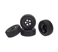 QWHTYO Auto RC Ruote Pneumatici Compatibile con Remo RP2046 per Huanqi 727 per Slash 1:10 Camion A Percorso Breve per Modellini di Auto Che Corrono per Strada per Pneumatici per Buggy(Black)