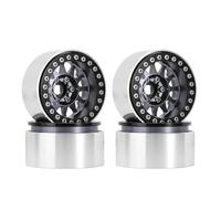 QWHTYO Auto RC Ruote Pneumatici Compatibile con TRX4 per SCX10 Gen8 VS4-10 Offset Negativo 10.4mm CNC Alluminio 1.9 "Beadlock Wheel Rim per 1/10 RC Crawler Car(Color1)