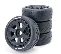 QWHTYO Auto RC Ruote Pneumatici Compatibile con ZD 1/8 1/10 Pneumatico Short Course Truck da 103 Mm con Esagono Ruota da 17 Mm per Modellismo, Pneumatico Antiusura E con Grip A Corsa Piatta(Color D)