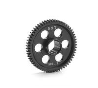 QWHTYO Compatibile con Arrma per Granite per Grom 1/18 RC Car Upgrade Parts Accessori Acciaio Metallo 0.5M 57T 59T Ingranaggio Principale ARA311196 RC Car Upgrade(59t)