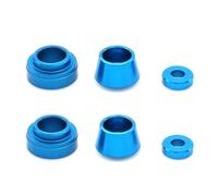QWHTYO Compatibile con Tamiya per TT-02 1/10 RC Car Upgrade Parts Accessories Boccola Flangia Manicotto Guarnizione Tazza Sterzo in Metallo RC Car Upgrade