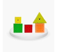 QWICK CLICK Super Speed Cube Combo Triangolo Piramide 2 x 2, 3 x 3, 4 x 4 e 5 x 5 (confezione da 5)