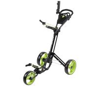 Qwik Fold 3 Wheel Push Pull Golf Cart - Brevettato Un Secondo Carrello Open And Close Tecnologia per Un Funzionamento più Facile, Comodo Sistema frenante, Design Resistente del Telaio