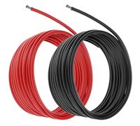 QWOK Cavo Elettrico 10 AWG 5,3 mm² - 5 m Nero 5 m Rosso - Filo Rivestito in Silicone Filo di Rame Stagnato 1050 Fili per RC Auto, Drone, Batteria Aereo, ecc