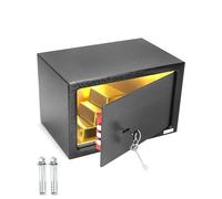 QWOKR Cassaforte Piccola 31 x 20 x 20 cm - Serratura a Triplo Mappa - per Armadio e Muro