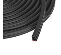 QWORK® 10 metri Guarnizione Autoadesiva per Porta, 12 mm x 12 mm, in Gomma Flessibile & Impermeabile