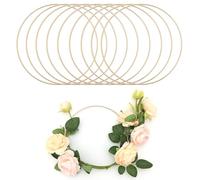 QWORK® 10 Pezzi Anelli in Metallo Oro 20 cm per Acchiappasogni e Artigianato Fai-da-Te