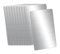 QWORK® 10 Pezzi Biglietti da Visita Incisibili al Laser, Acciaio Inossidabile, 8x5x0,1 cm, Superficie Spazzolata