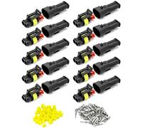 QWORK 10 Pezzi Connettori Elettrici Impermeabili, Connettori Elettrici 2 Pin, Nylon Connettore Cavo, Per Auto Camion Moto