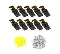 QWORK® 10 Pezzi Connettori Elettrici Impermeabili, Connettori Elettrici 4 Pin, Nylon Connettore Cavo, Per Auto Camion Moto