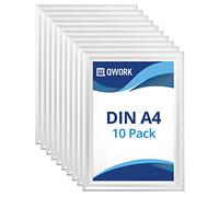 QWORK® 10 Pezzi Cornice a Scatto - A4 - Profilo in Alluminio Anodizzato da 25 mm - per Mostrare Disegni, Certificati, Poster