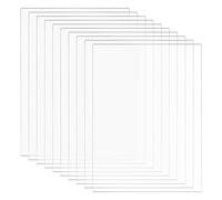 QWORK® 10 Pezzi fogli acrilici, foglio plastica trasparente 10x15 cm spessore 2 mm, per progetti fai da te, espositori