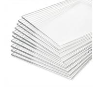 QWORK® 10 Pezzi Fogli acrilici trasparenti, Lastra trasparente, 15x10cm, Per Cornice, Progetti Di Visualizzazione, Pittura