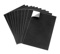 QWORK® 10 Pezzi Fogli Schiuma Adesivi, 30 x 20 cm x 1 mm Pannelli Gomma Piuma Nera, per mobili, scatole per Gioielli, lavori manuali