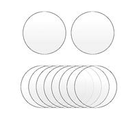 QWORK® 10 Pezzi Pannello Acrilico Rotondo - Spessore 1 mm - Foglio Acrilico Trasparente per DIY Artigianato Cornici (20 cm)