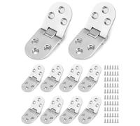 QWORK® 10 Pezzi Pieghevole Flip Top Cerniera, Lega di Zinco, Cerniere della Porta e Viti, cerniere a ribalta Per Tavolo Pieghevole, Armadio