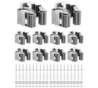 QWORK® 10 Pezzi Portascope Da Muro Appendibile, Supporto Parete per Scopa, Appendiscope Da Muro, Adatto Per Cucina, Garage, Giardino, Terrazza, Bagno