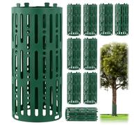 QWORK® 10 Pezzi Protezioni per Tronchi Albero, Protezione Tronchi Albero Plastica con Ganci di Bloccaggio, Protezione per Alberi Resistente alle Intemperie