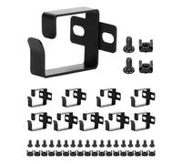 QWORK® 10 pezzi staffe per la gestione dei cavi, ganci ferma cavi, con viti di installazione, 5.4 cm x 6 cm x 4.4 cm, per armadio di rete e server da 19 pollici