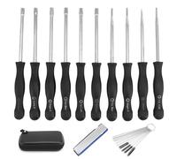 QWORK® 10 Pezzi Strumenti di Regolazione del carburatore con ago per Spazzola di Pulizia del carburatore per Piccoli Motori a 2 Tempi Compatibile con STIHL, Poulan, Hus-qvarna e Altri