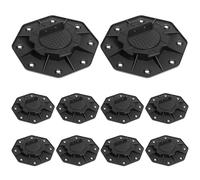 QWORK® 10 pezzi supporti regolabili in altezza 18-30 mm per piastrelle da esterno, adatti per terrazze in legno, WPC e alluminio.