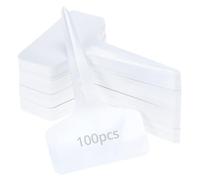 QWORK® 100 pezzi di etichette per piante, Etichette Giardino di Plastica 6x10 cm, per verdure, piantine, fiori, tipo T