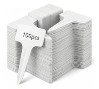 QWORK® 100 pezzi di etichette per piante, Etichette Giardino di Plastica 6x10 cm, per verdure, piantine, fiori, tipo T