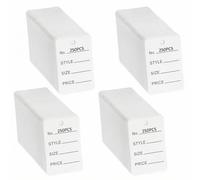 QWORK® 1000PCS Mini cartellini dei prezzi bianchi, etichette per etichette in carta per marcatura 3,2x5 cm, con fori preforati, cartellini dei prezzi per imballaggi e abbigliamento da forno