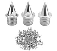 QWORK® 100pz Chiodi Scarpe Chiodate in Acciaio per Scarpe Sportive Atletica Leggera, 1/4 di Pollice 6mm Argento